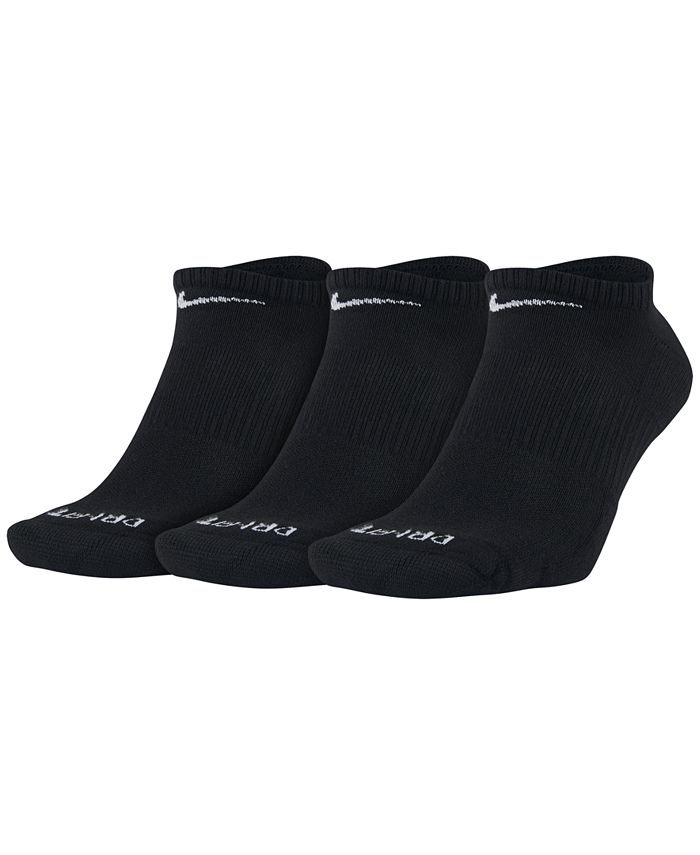 Мужские носки-неявки на каждый день с подушками для тренировок, 3 пары Nike, черный