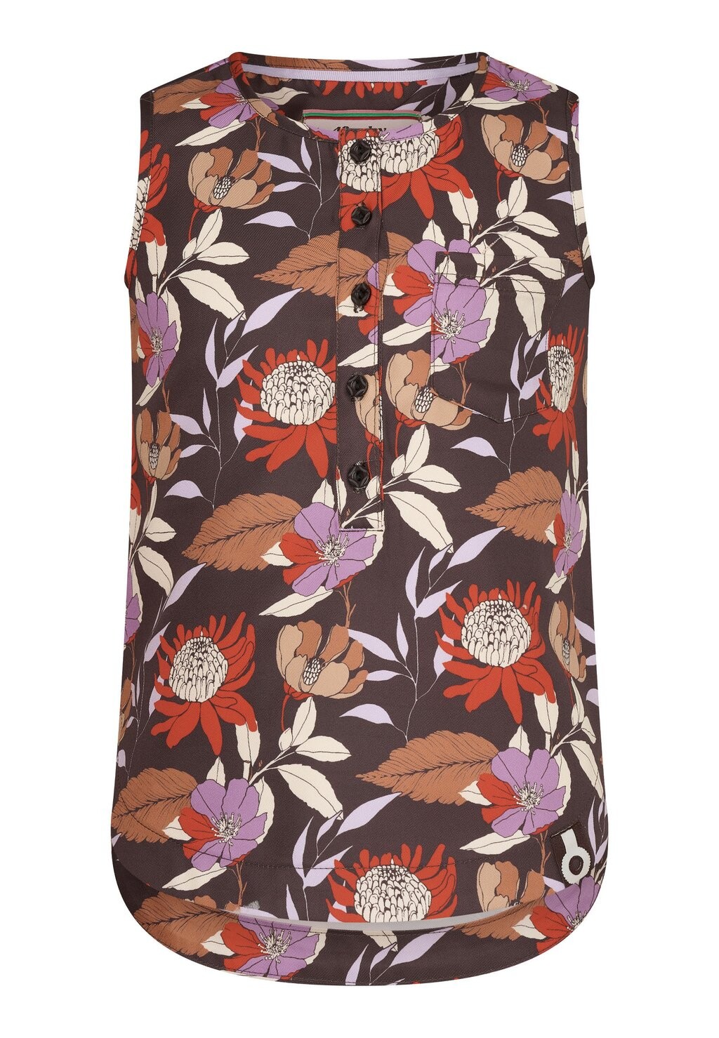 

Топ HOW I DO SLEEVELESS WITH FLORAL PATROON. 4funkyflavours, цвет brown