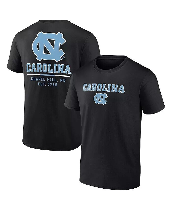 

Мужская черная футболка North Carolina Tar Heels Game Day 2-Hit Fanatics, черный