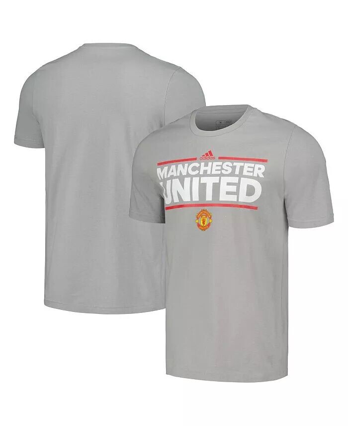 

Мужская серая футболка Manchester United Lockup Adidas, серый