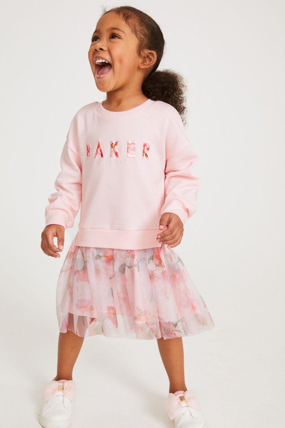 

Розовое платье-толстовка с эффектом 2 в 1 Baker by Ted Baker, розовый