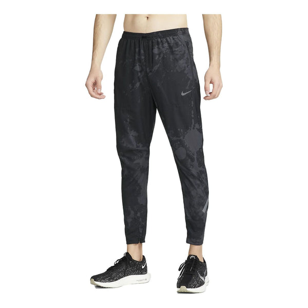 Брюки Nike Reflective Quick-Drying Running Training Breathable Sports Cuff Pants 'Black', черный