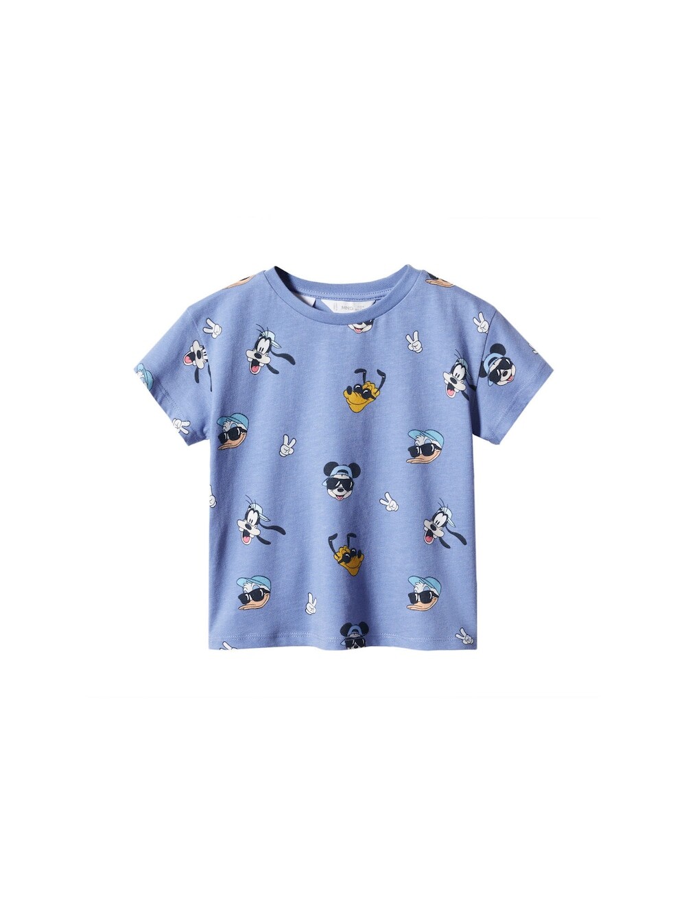 

Футболка MANGO KIDS, синий/темно-синий