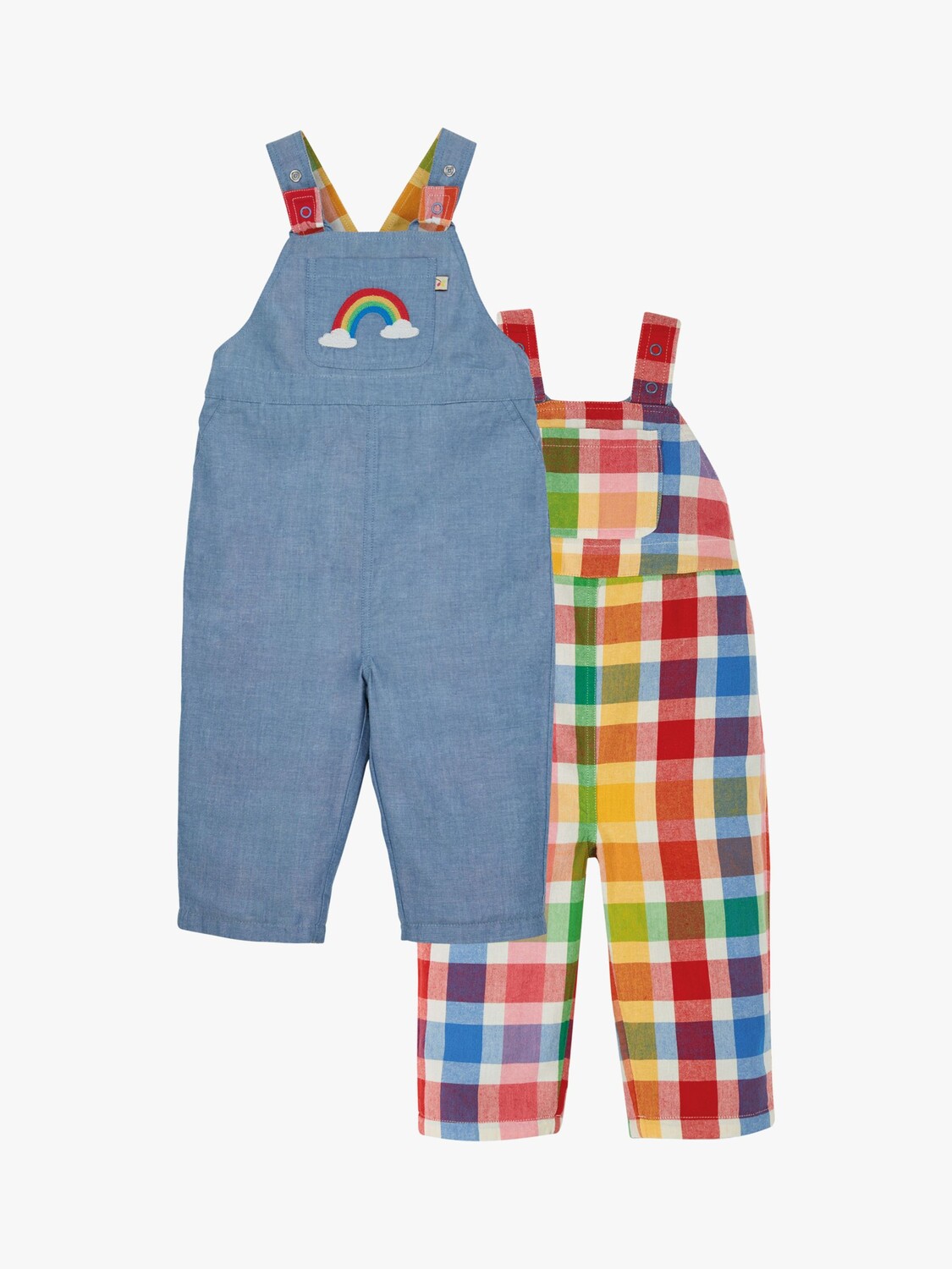 

Двусторонний комбинезон Baby Rio Frugi, радуга/шамбре