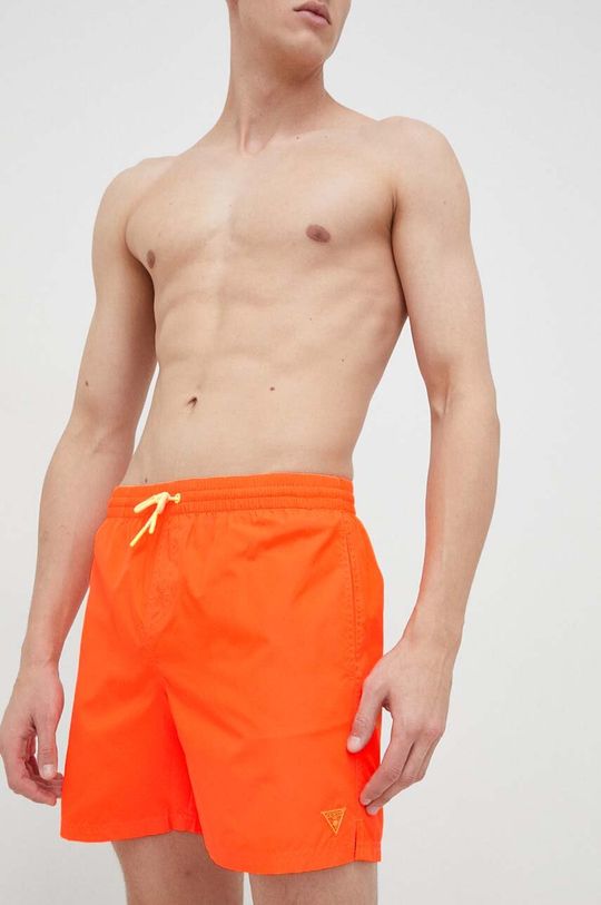 Угадай плавки-шорты Guess, оранжевый шорты для плавания guess размер l черный
