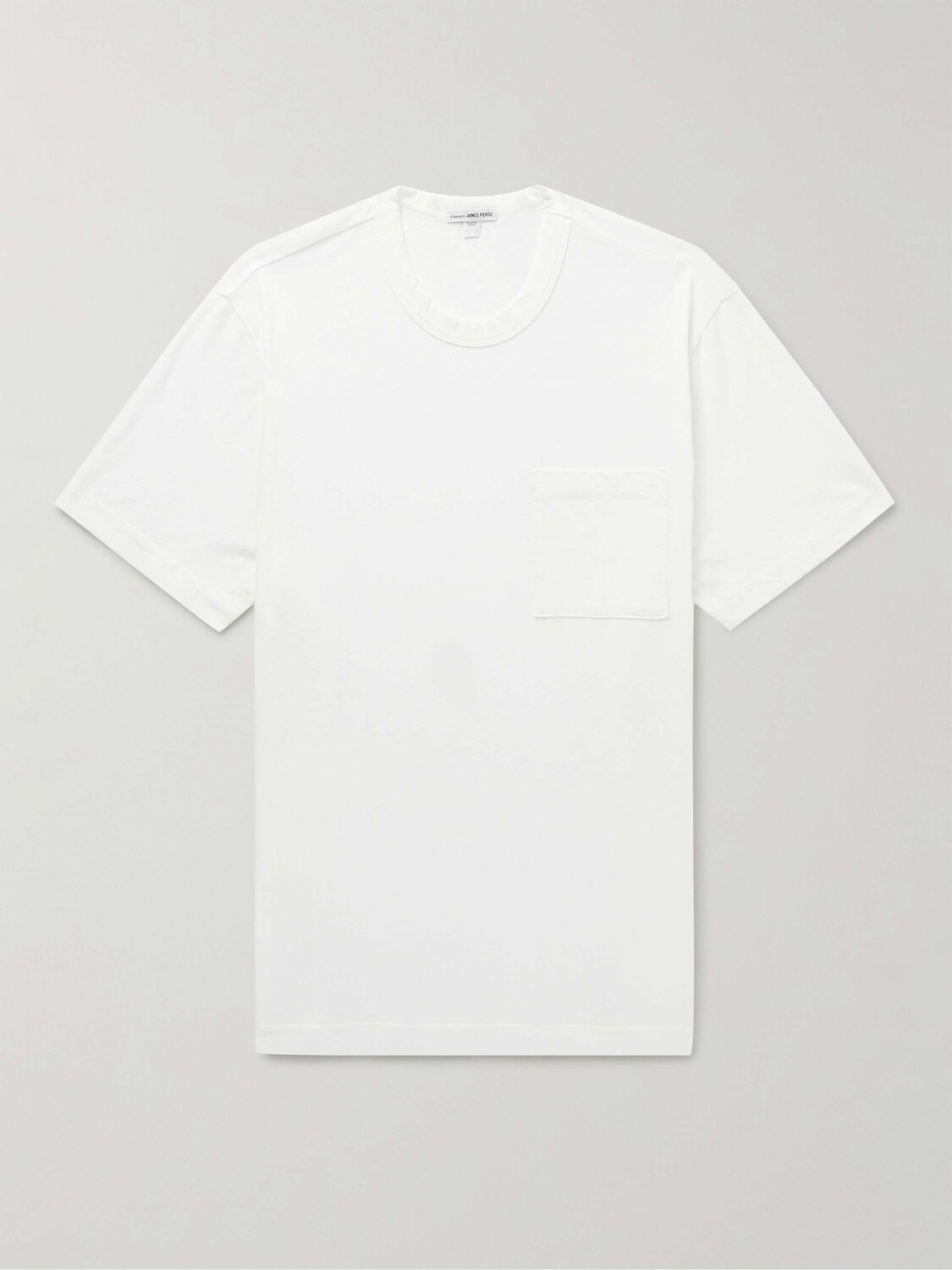 

Футболка из джерси Slub из смеси хлопка и льна JAMES PERSE, белый