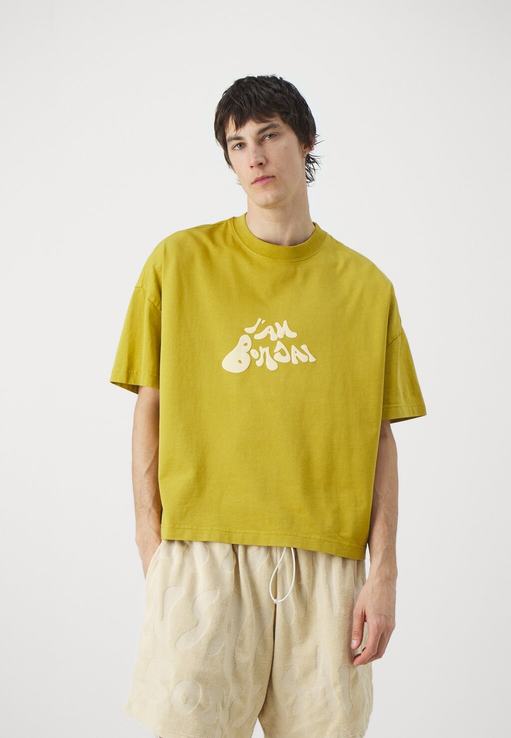 

Футболка с принтом OVERSIZE FIT TEE PUFF GRAPHIC Bonsai, цвет cress green