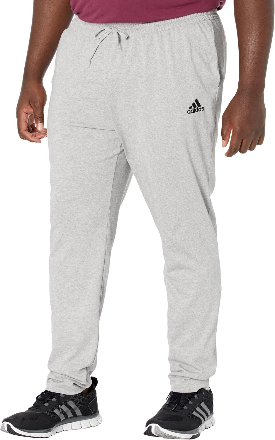 

Брюки-конусообразные из одинарного джерси Big & Tall Essentials adidas, цвет Medium Grey Heather