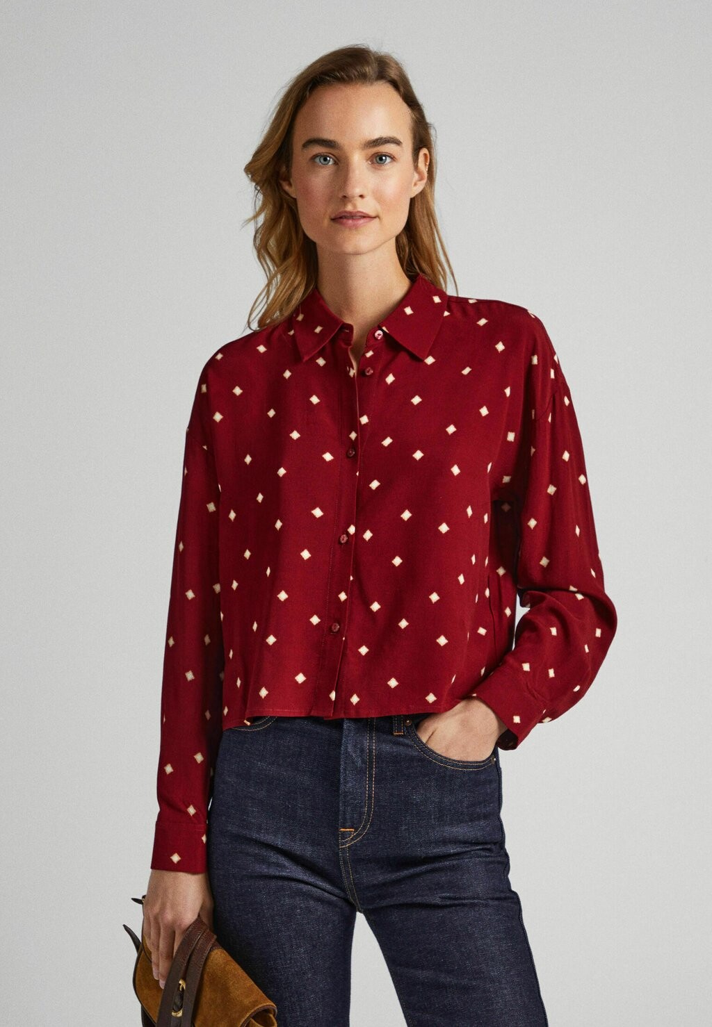 

Рубашка Pepe Jeans с узором, красный
