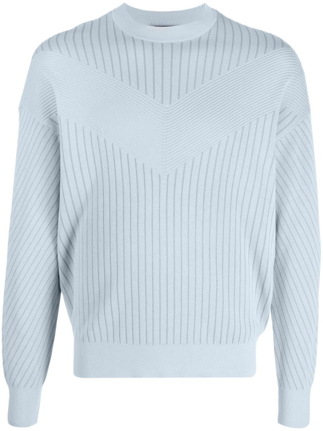 

Emporio Armani вязаный джемпер в рубчик, синий