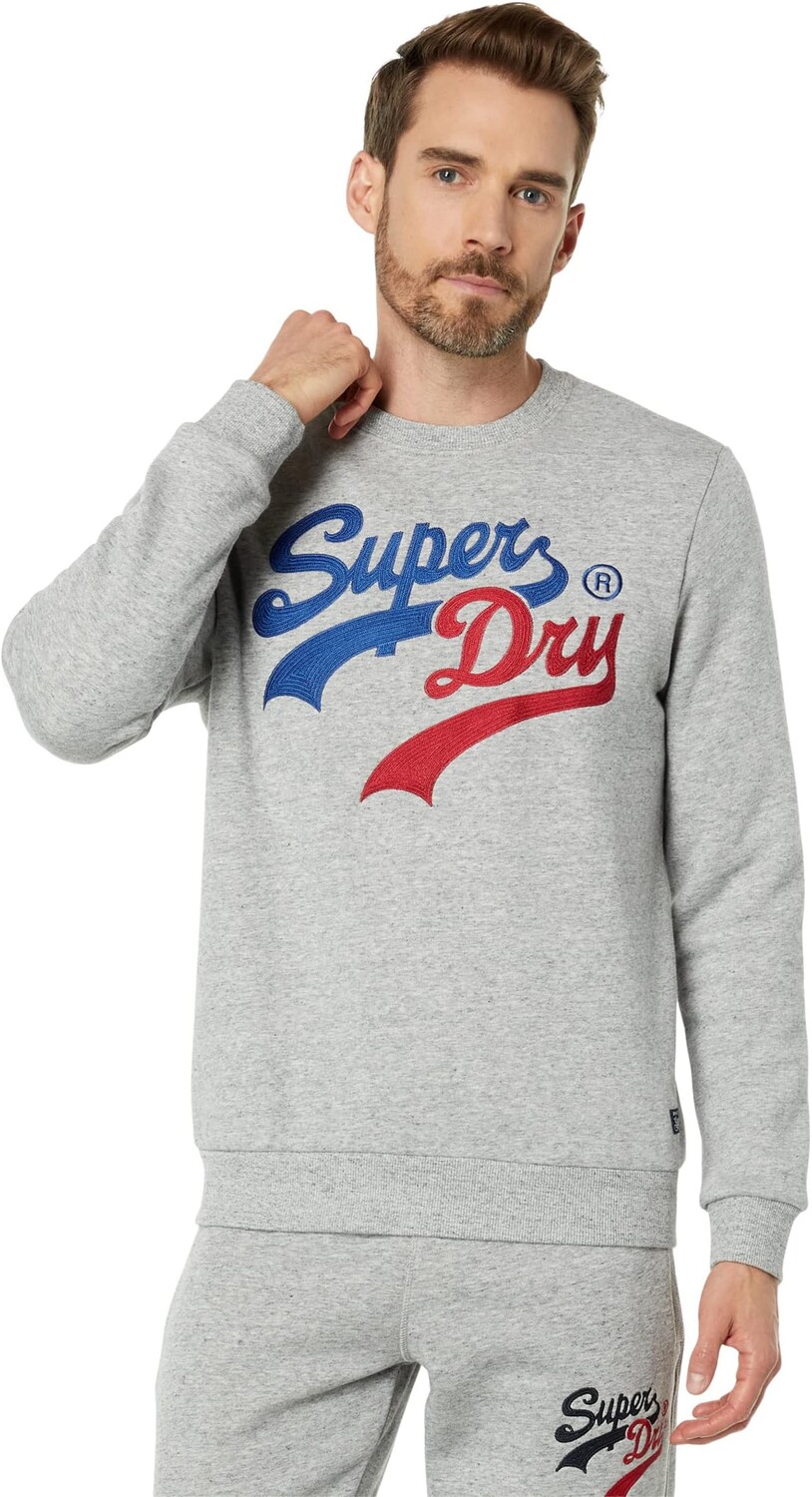 

Толстовка Vintage VL Interest Crew Superdry, цвет Athletic Grey Marl