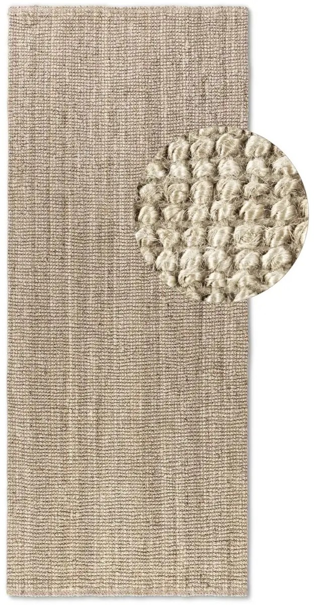 

HANSE Home Runner "Jaipur", прямоугольный, джут, натуральный, гостиная, столовая, спальня, прихожая, современный, бохо 80х200 см, цвет Naturweiß