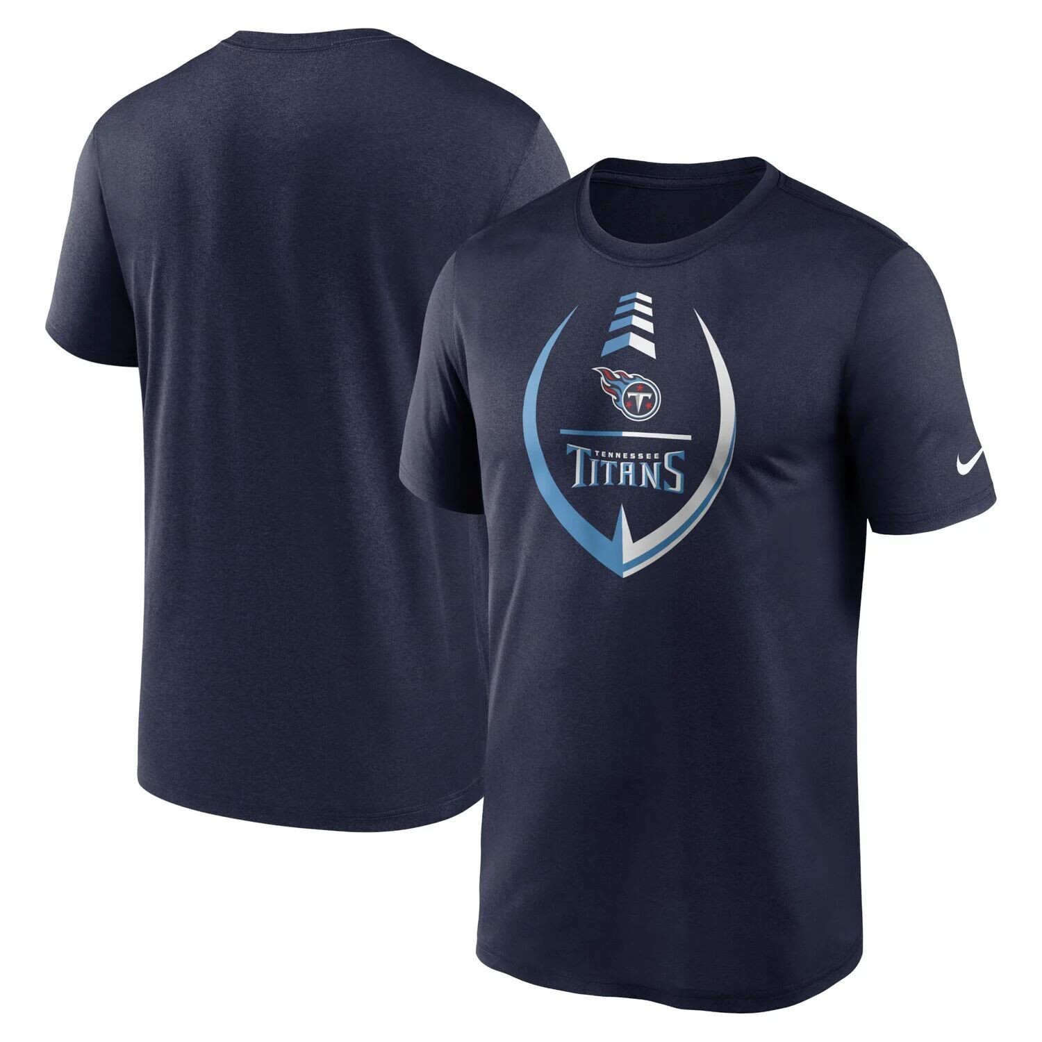 

Мужская темно-синяя футболка Tennessee Titans Icon Legend Performance Nike, Синий