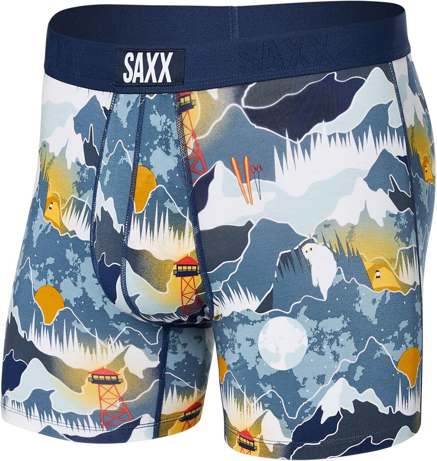 

Трусы-боксеры Vibe Super Soft Boxer SAXX UNDERWEAR, цвет Winter Skies/Navy