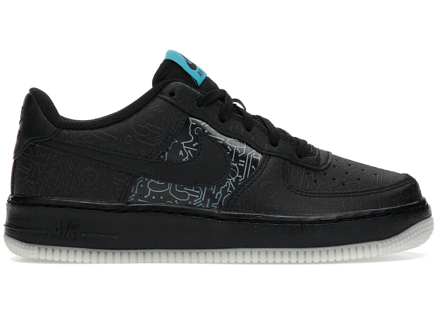 

Кроссовки подростковые Nike Air Force 1 Low Computer Chip Space Jam