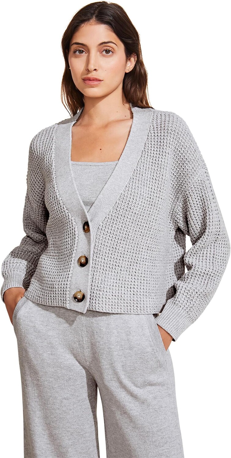 

Свитер Eberjey Recycled Sweater - The Cropped Cardigan, цвет Heather Grey