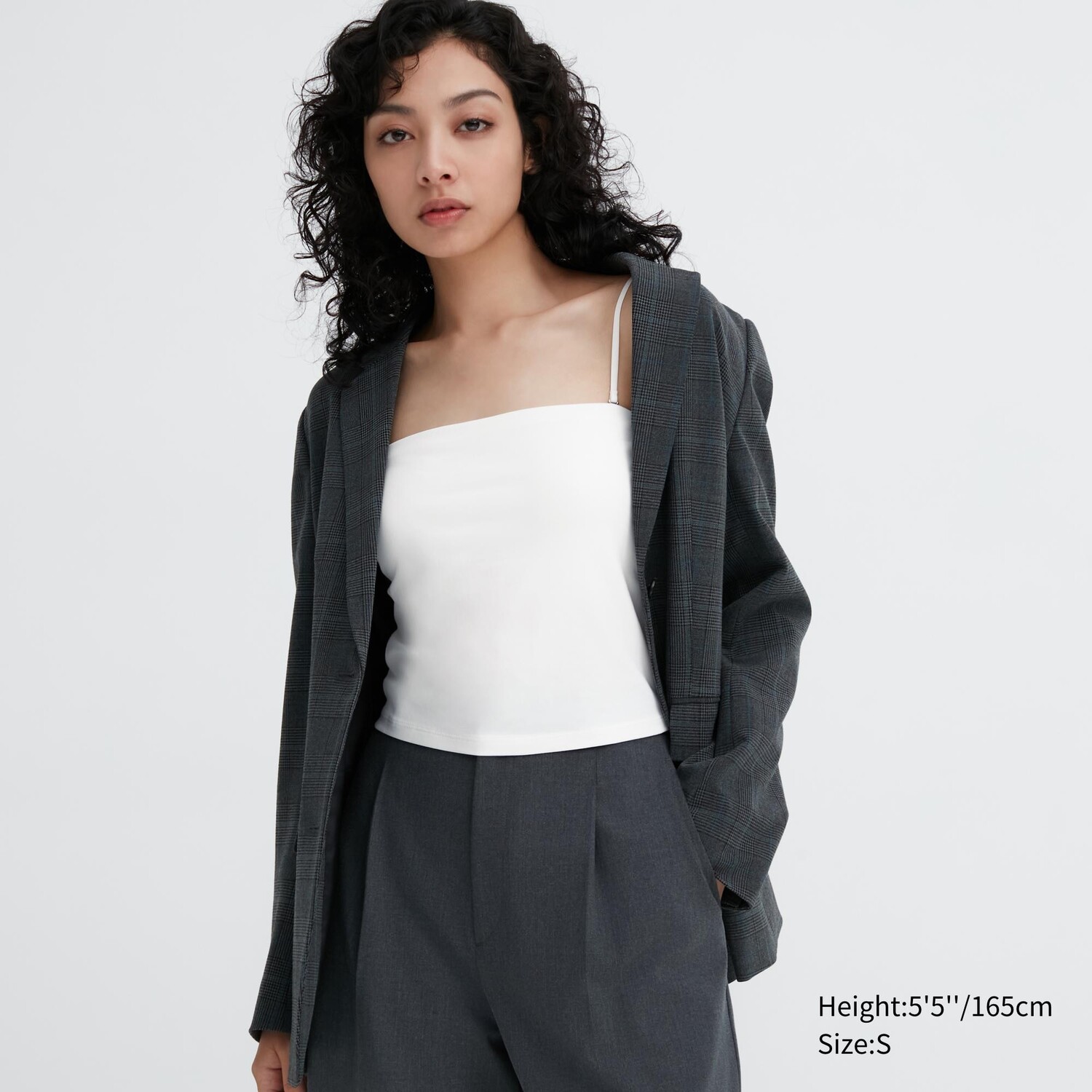 

Хлопковый укороченный бюстгальтер-топ AIRism Uniqlo, кремовый