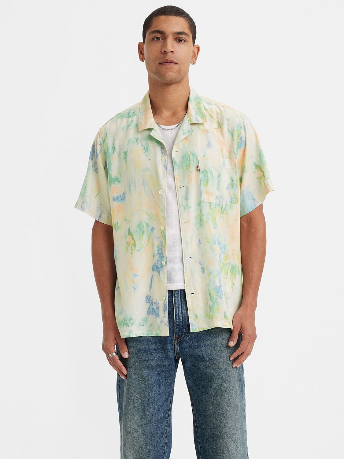 

Рубашка с акварельным принтом Levi's Sunset Camp, цвет Ice Dye