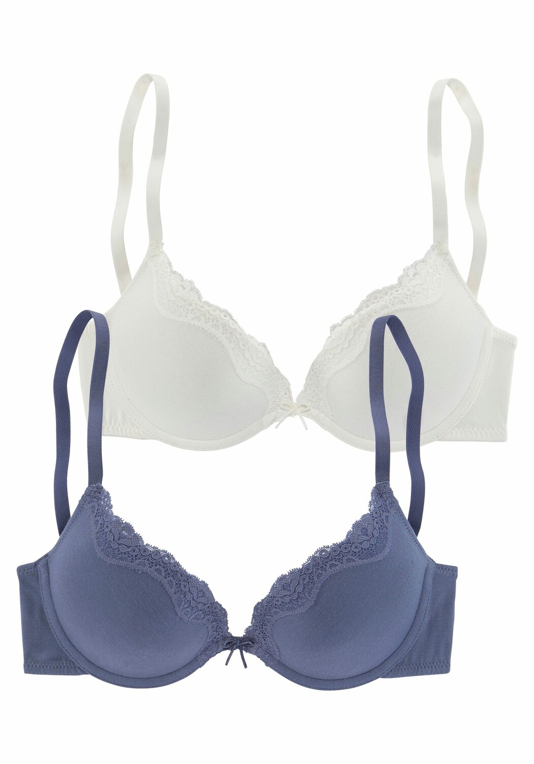 

Бюстгальтер пуш ап PETITE FLEUR, цвет blau+creme