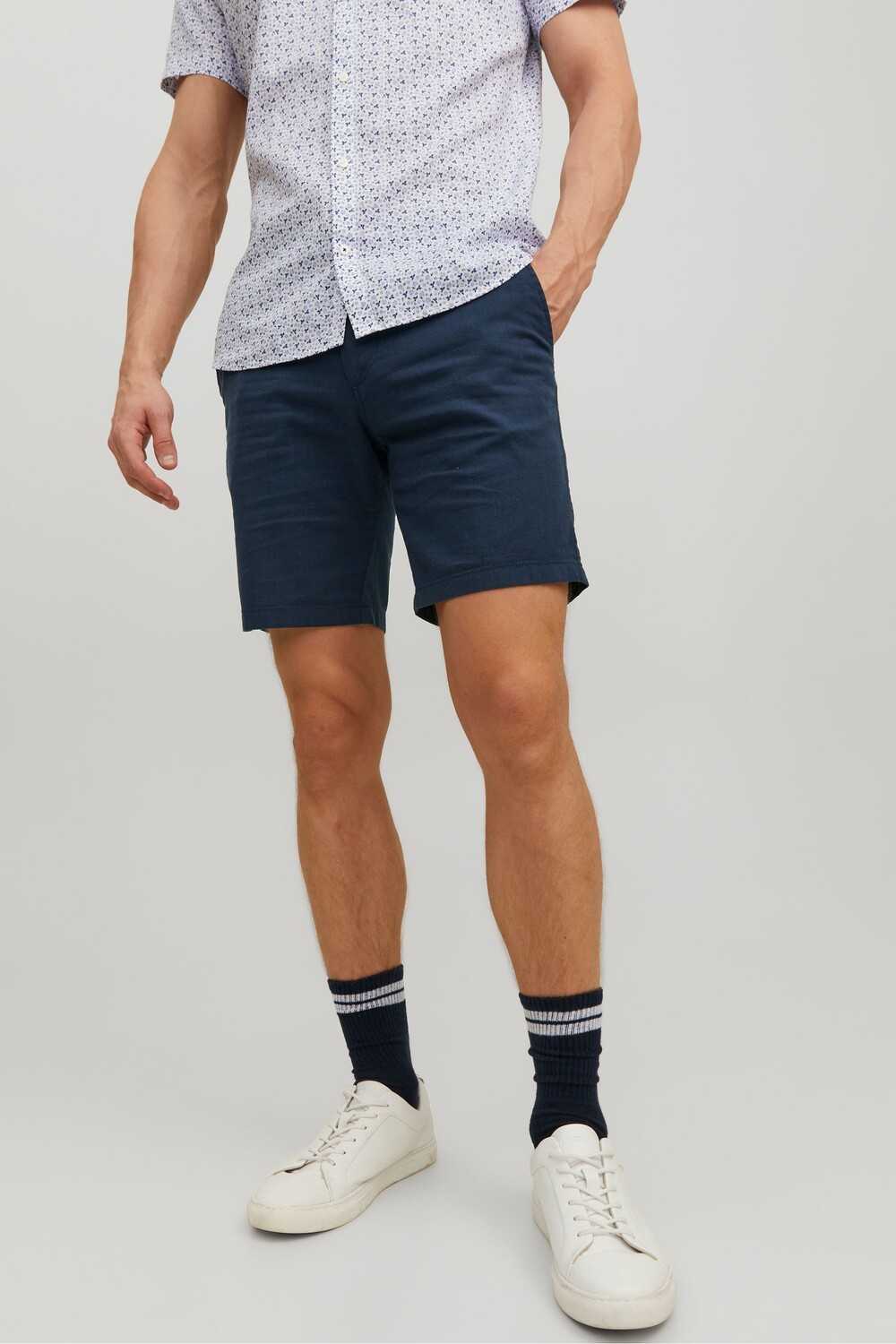 

Льняные шорты JACK & JONES, синий