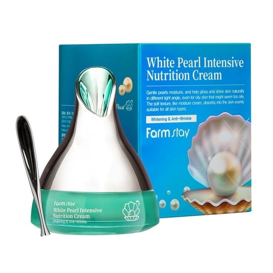 

Крем против морщин White Pearl Intensiv Nutrition Cream с экстрактом жемчуга 50г, Farmstay