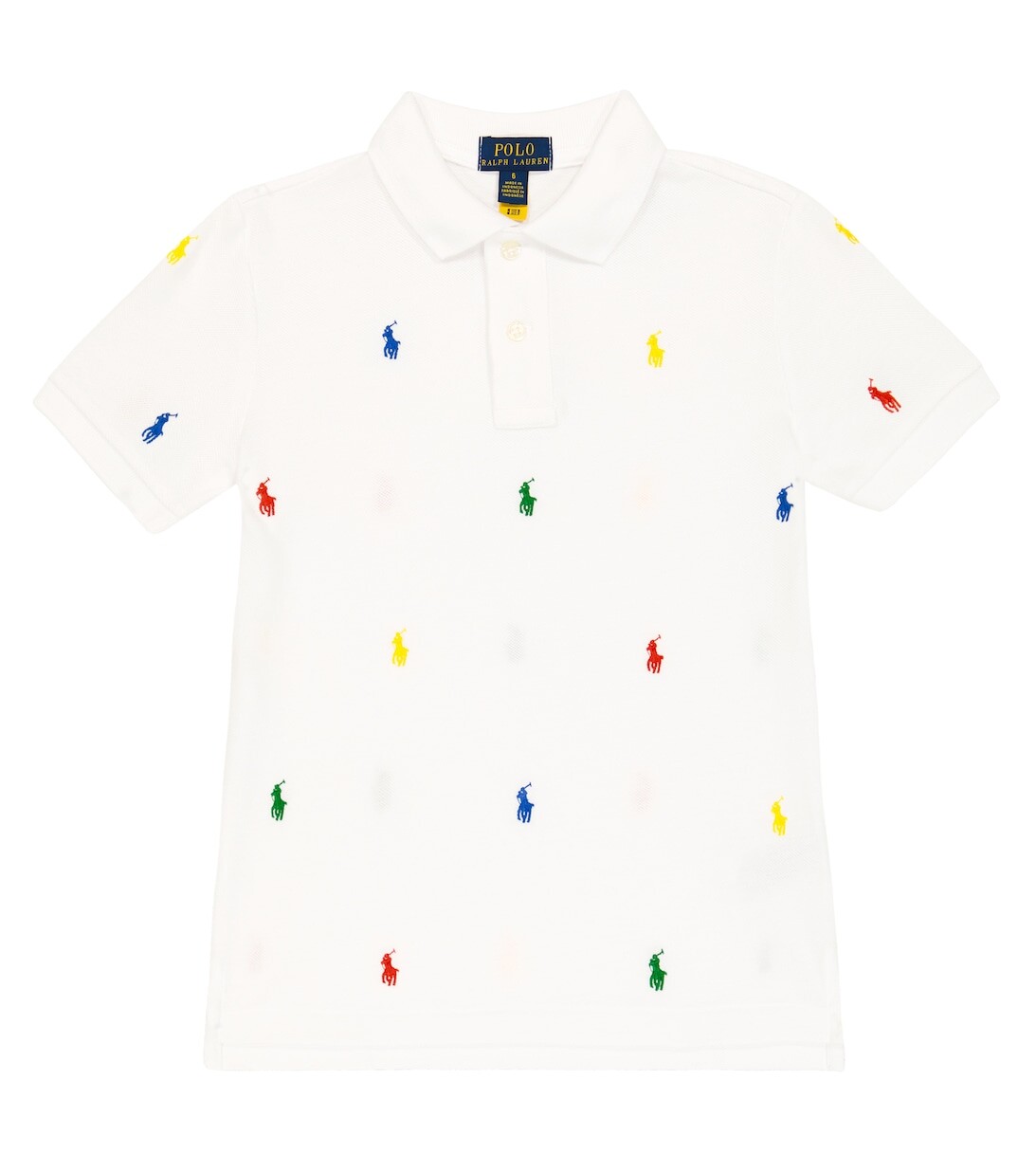 

Рубашка-поло из хлопка с вышивкой Polo Ralph Lauren, белый