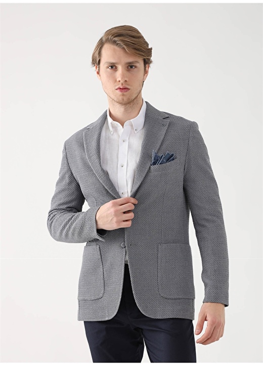 

Серая мужская куртка Slim Fit Dufy, Серый