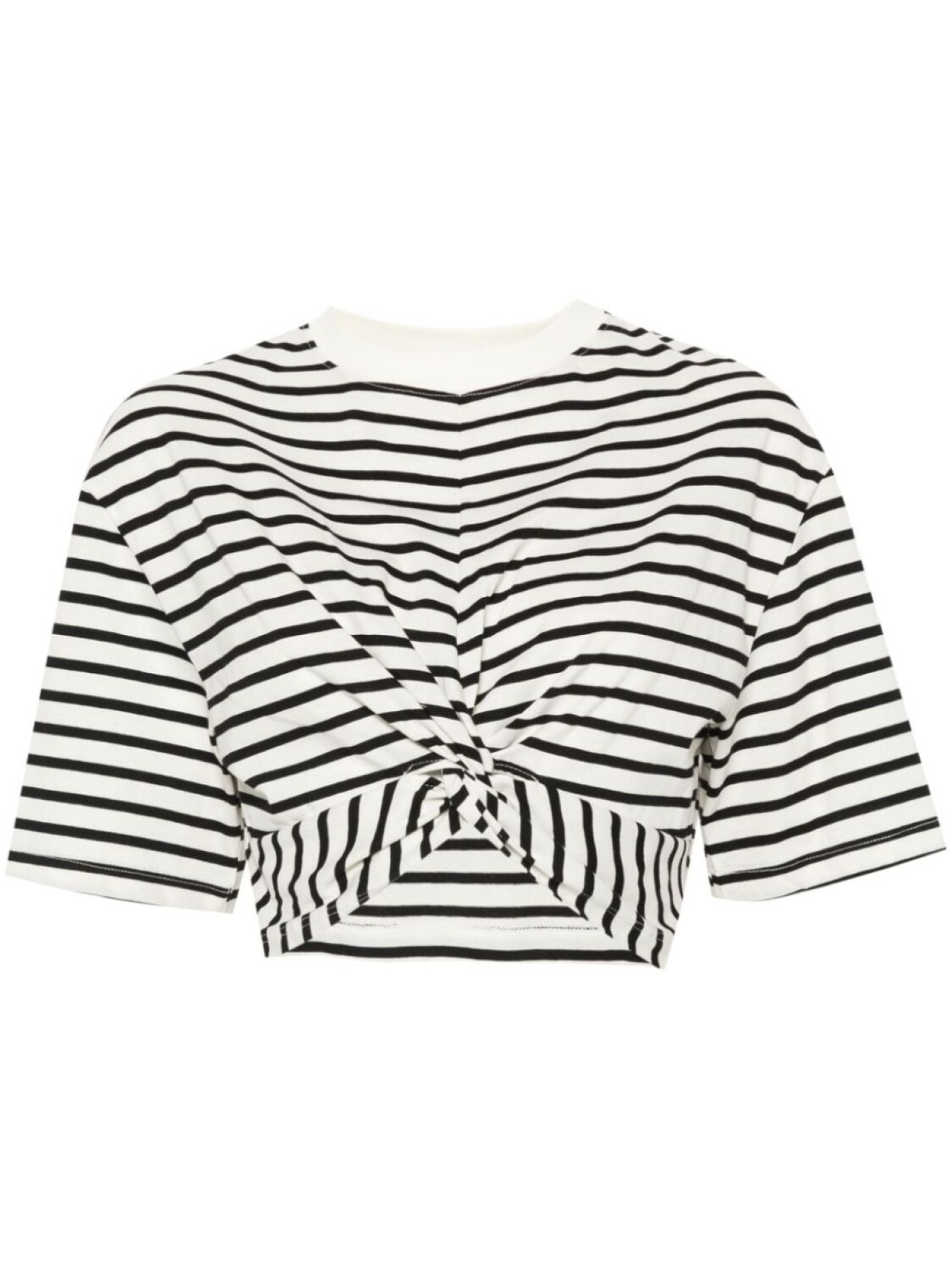 

MSGM укороченная футболка в полоску, черный