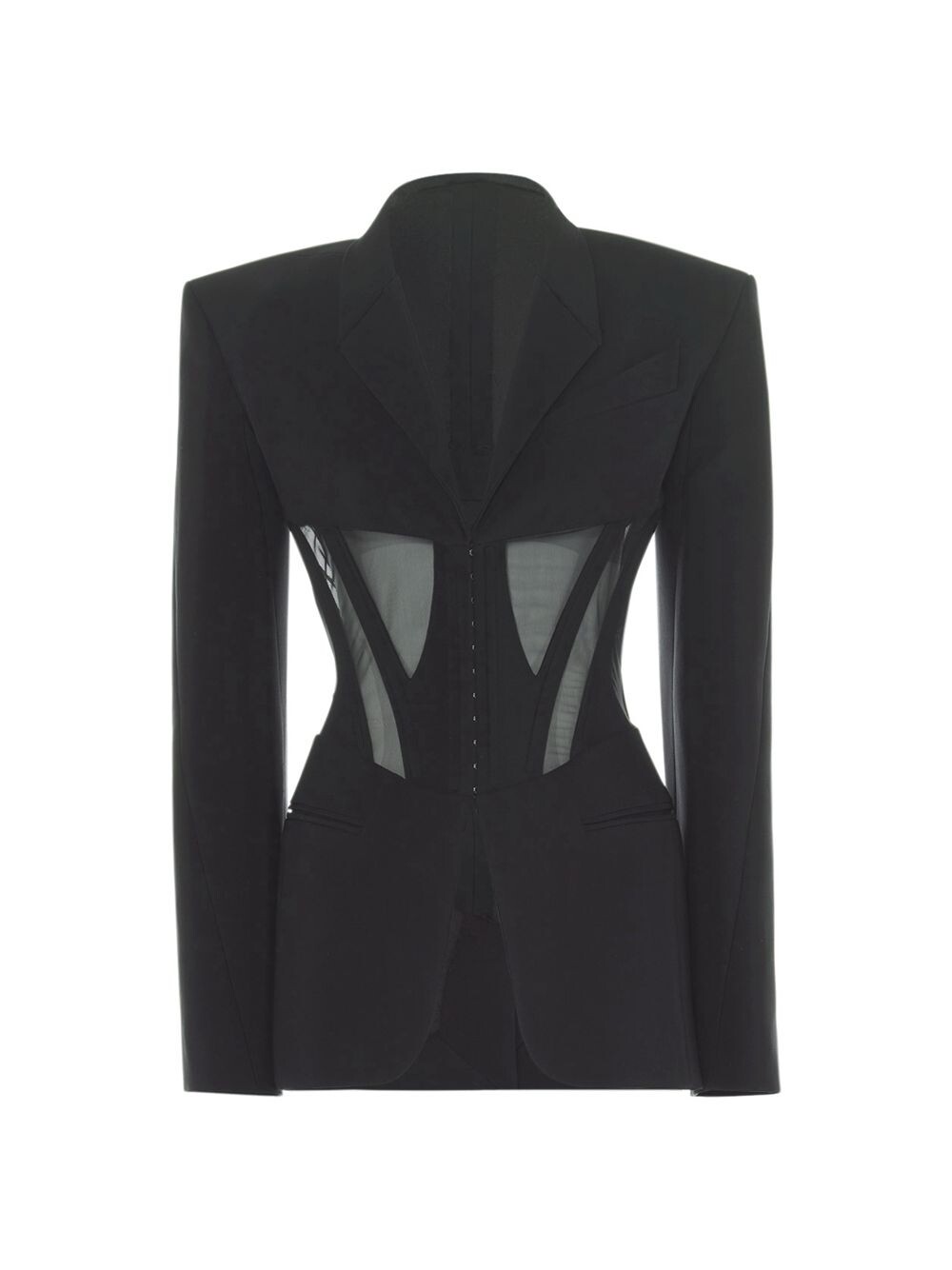 

Куртка со вставками из сетчатой ткани Mugler, черный