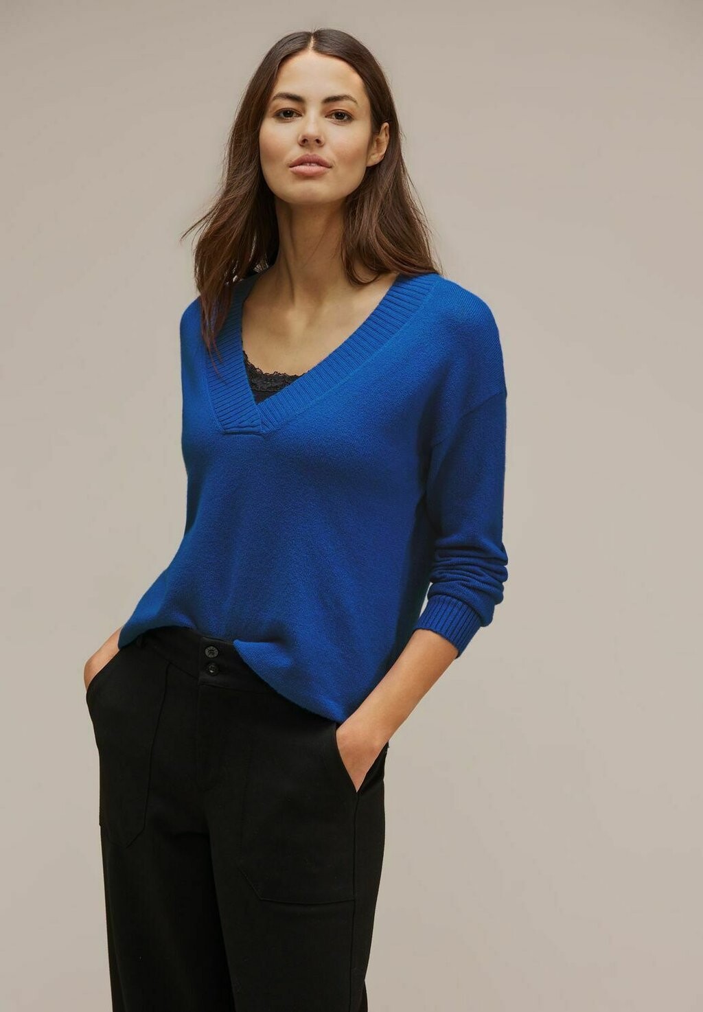 

Вязаный свитер Street One, цвет blau