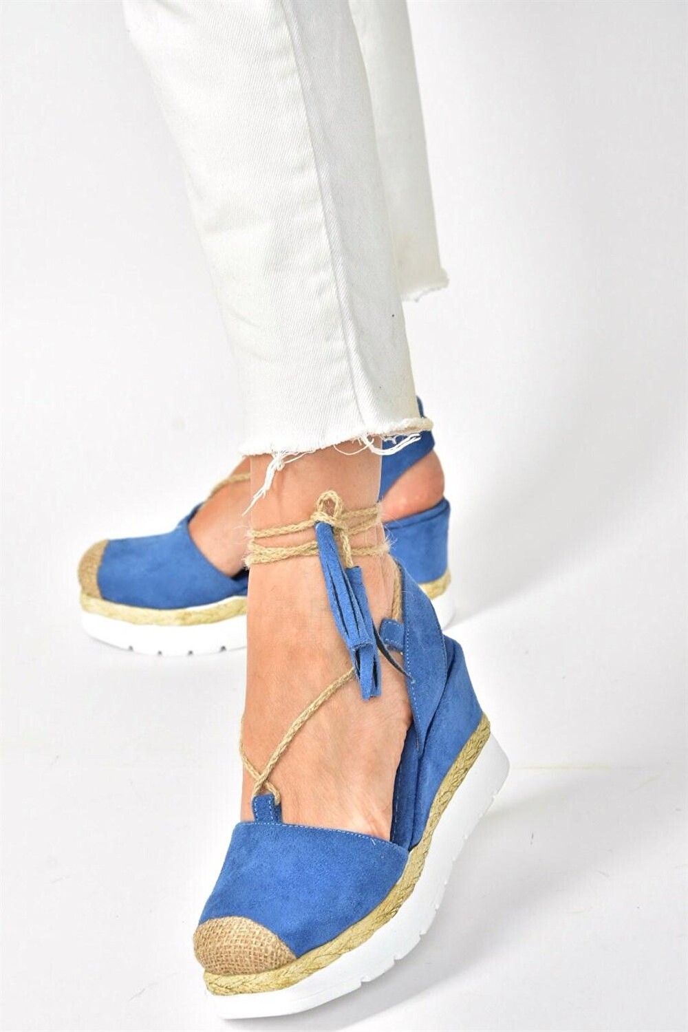 

M996138502 Синяя женская обувь на танкетке Fox Shoes, Синий