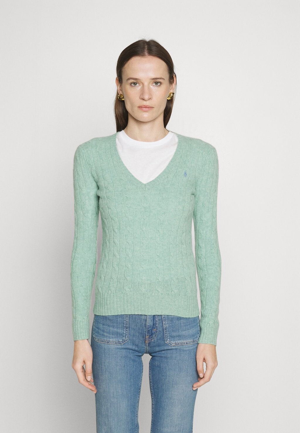 

Свитер Polo Ralph Lauren Kimberly Long Sleeve, апрель зеленый меланж