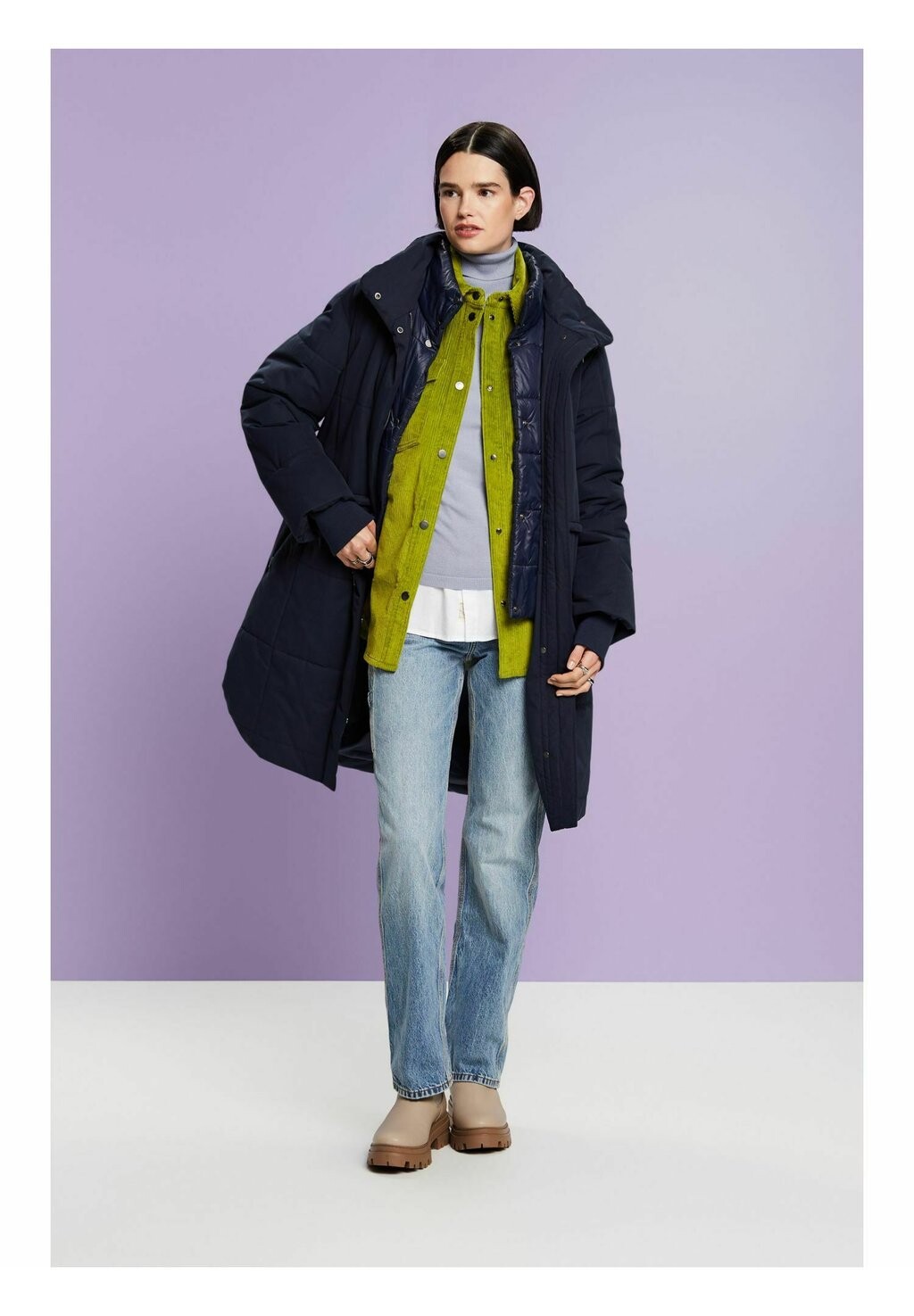 

Свитшот edc by Esprit SUS ROLLN, цвет light blue lavender