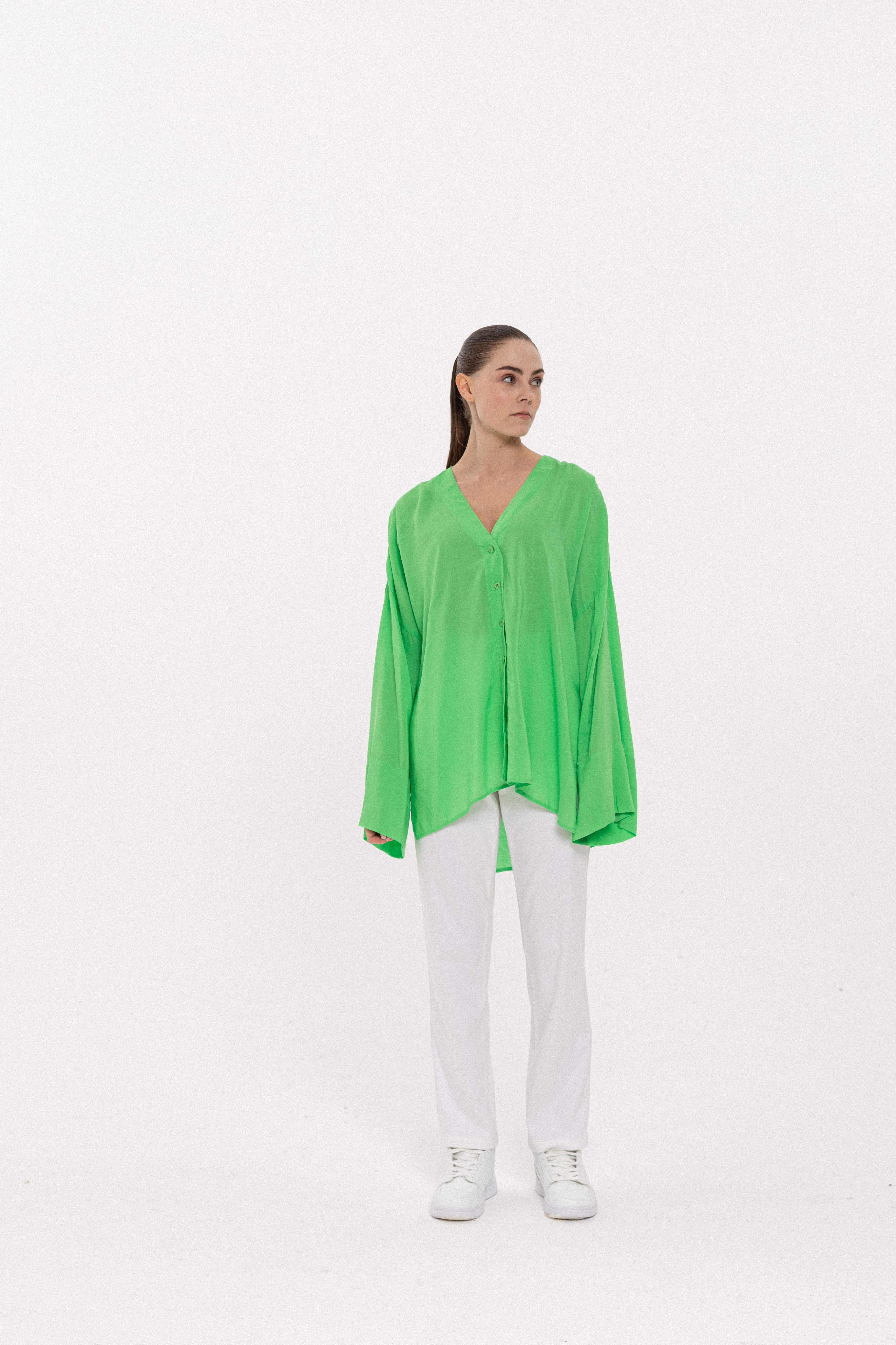 Блуза ET NOS Hemd, зеленый