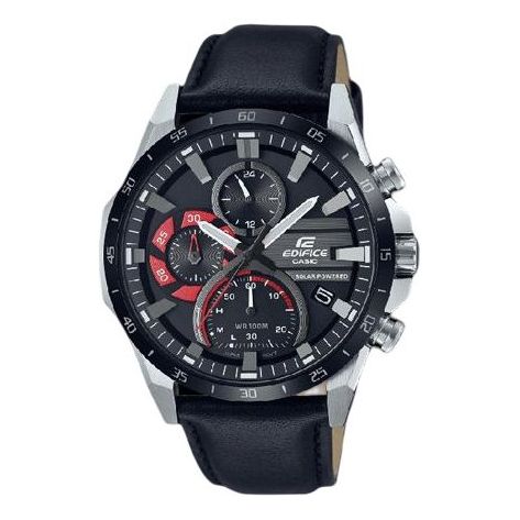 

Часы Casio Edifice Movement Leather Strap Analog Watch 'Black Silver', черный