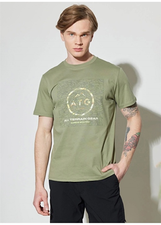 цена Мужская футболка цвета хаки с круглым вырезом Wrangler