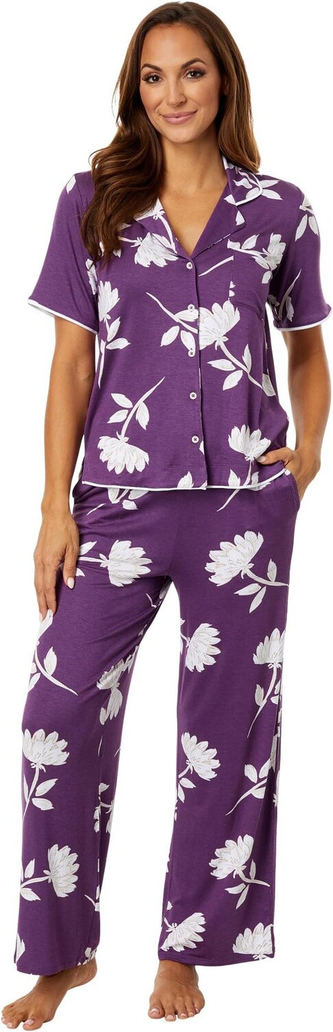 

Укороченная пижама с короткими рукавами Tommy Bahama, цвет Purple Floral