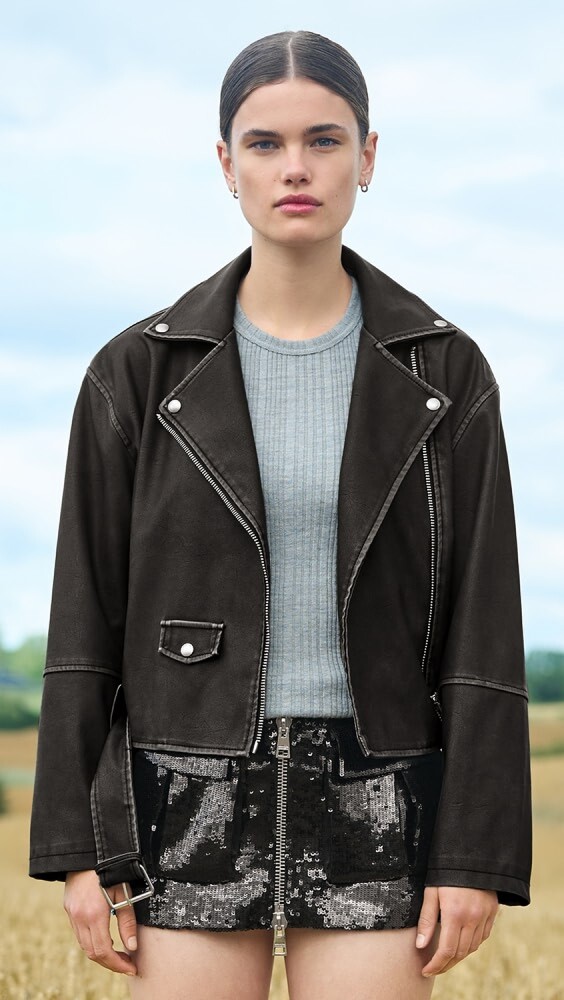

Ремень BLANKNYC Vegan Leather Moto Jacket with