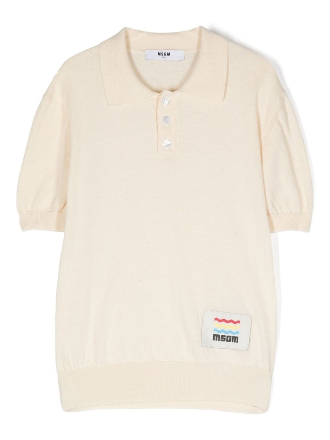 

Рубашка поло с нашивкой-логотипом MSGM Kids, бежевый