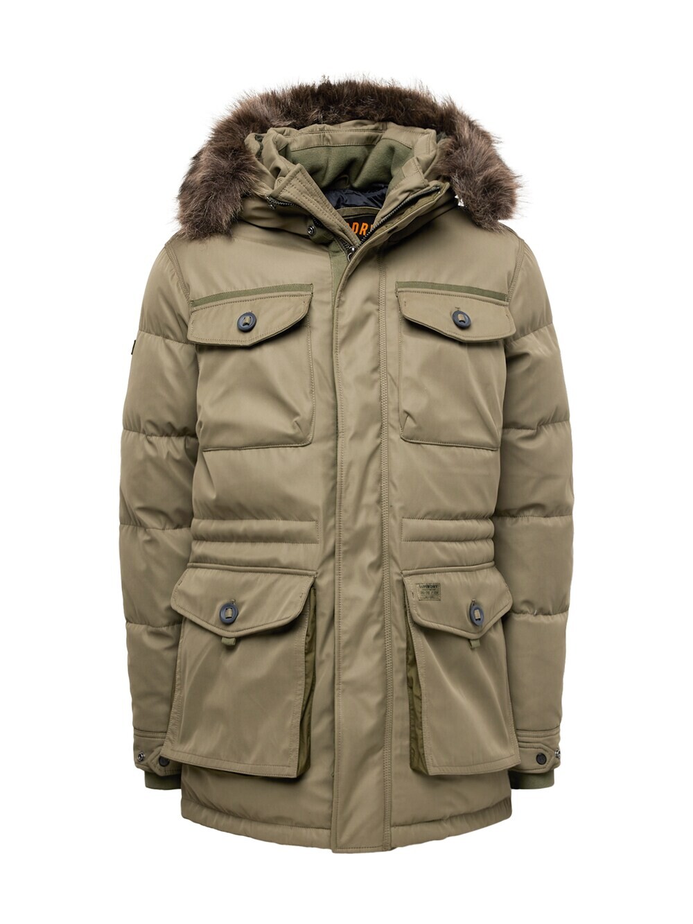 

Зимняя парка Superdry Chinook, оливковое, Зеленый