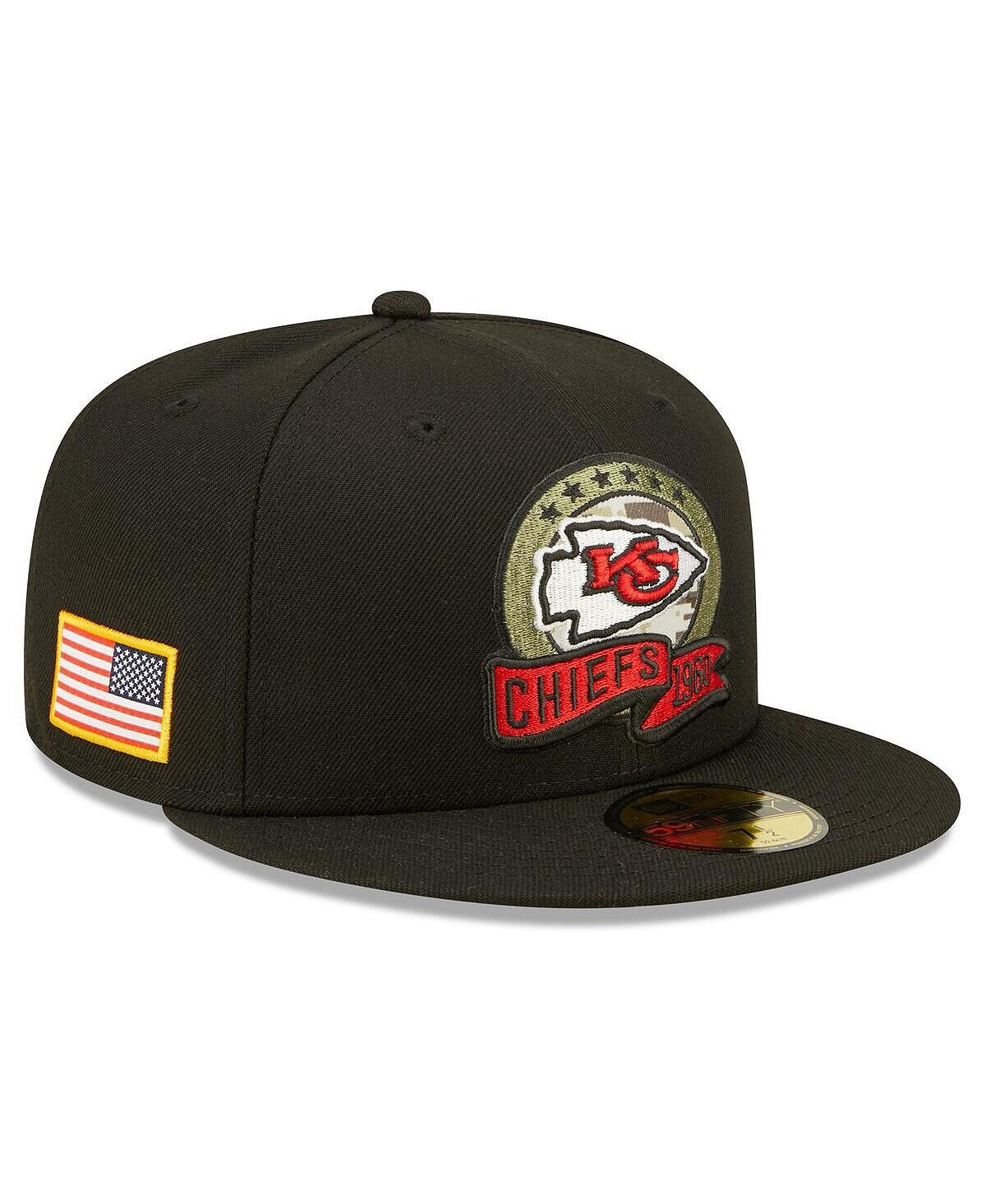

Мужская черная приталенная кепка Kansas City Chiefs 2022 Salute To Service 59FIFTY New Era