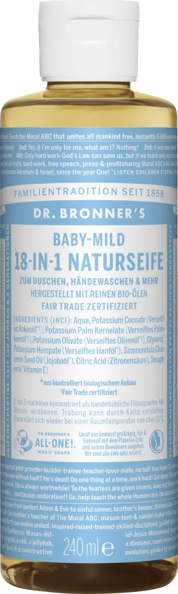 

Натуральное мыло 18в1 Baby Mild 240мл Dr.Bronner's