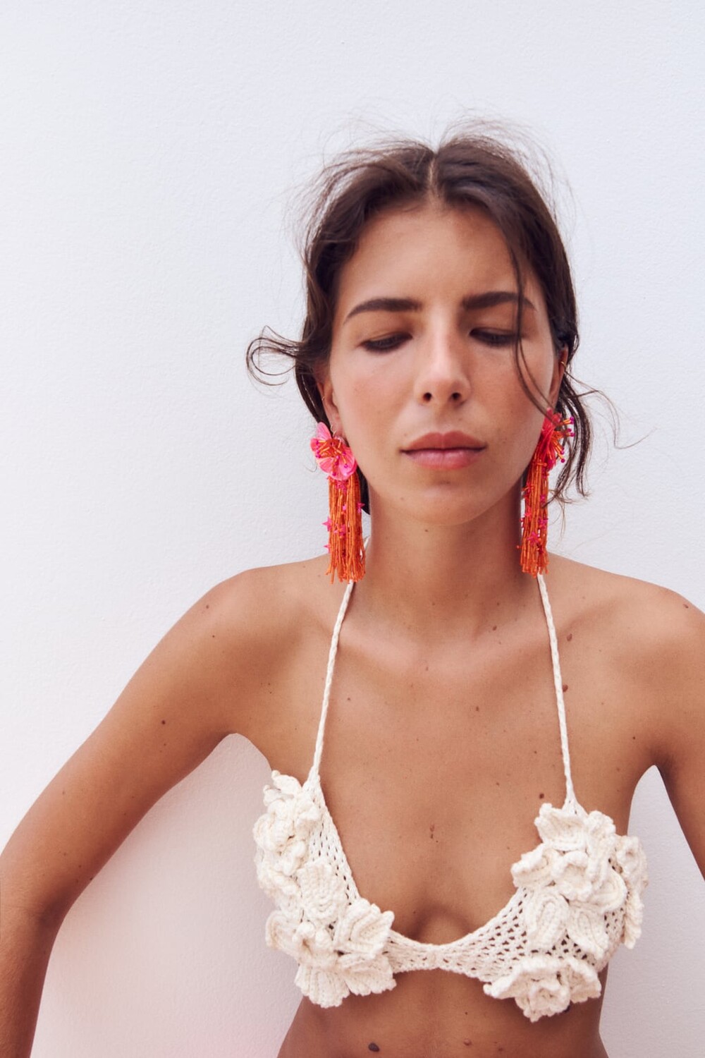 

Серьги с цветочными звездами ZARA, разноцветный