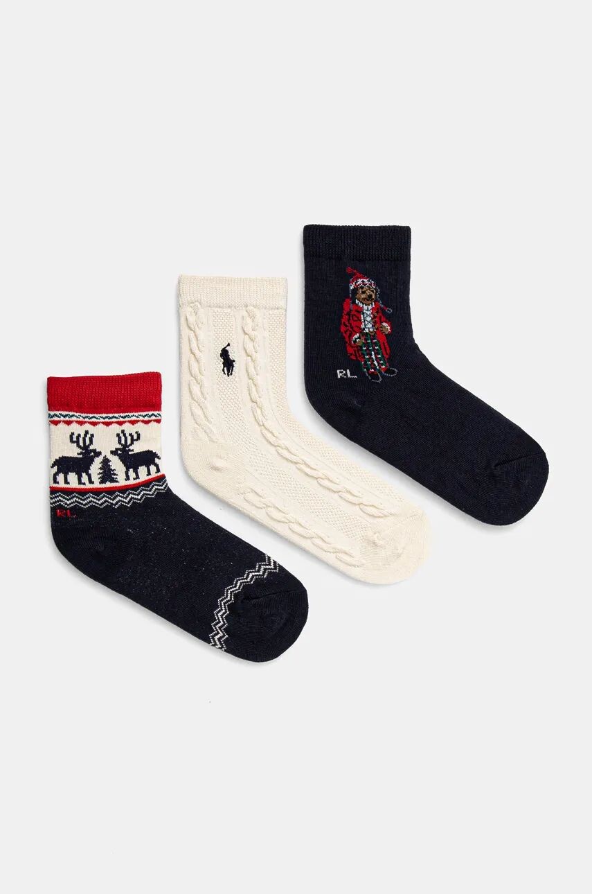 

Детские носки Polo Ralph Lauren, 3 пары, темно-синий