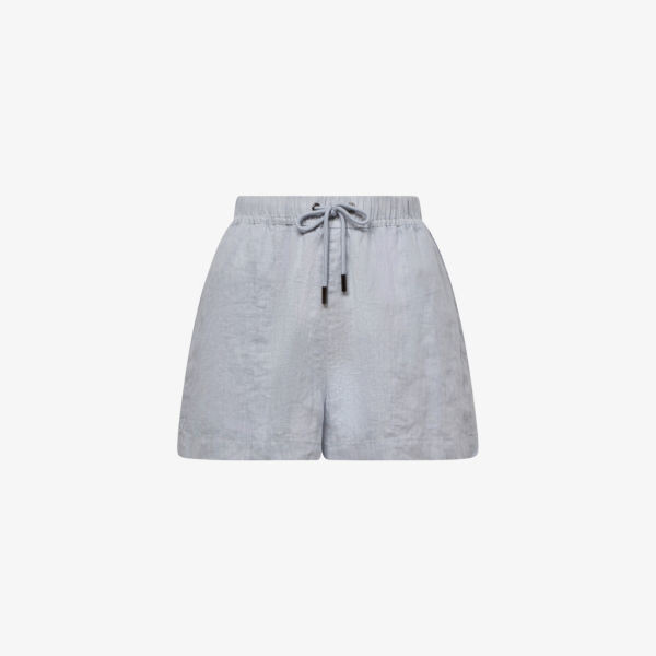 

Льняные шорты Cleo с высокой посадкой Reiss, синий