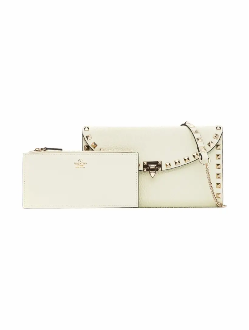 

Кожаный клатч Rockstud Valentino Garavani, зелёный