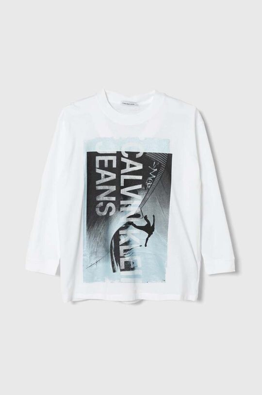 

Calvin Klein Jeans с длинным рукавом хлопок детские, белый