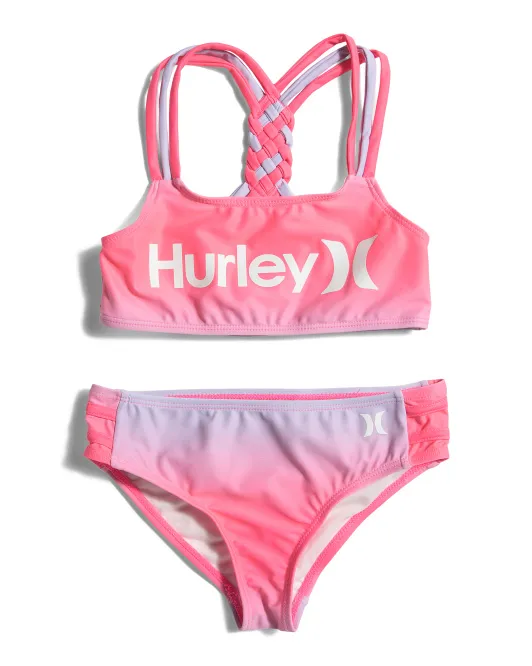

Купальник из двух частей для девочек Hurley, розовый