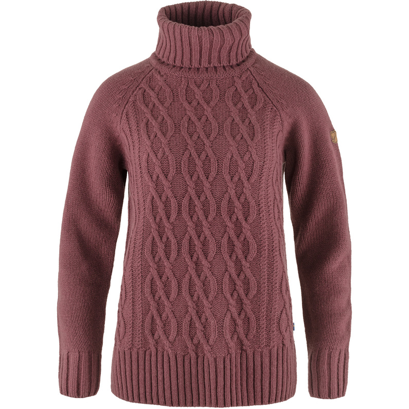Женский свитер Övik вязанной вязки Fjällräven, фиолетовый свитер джемпер с длинным рукавом мягкий зимний пуловер в полоску с пэчворком и узором вязаный свитер вязаный свитер