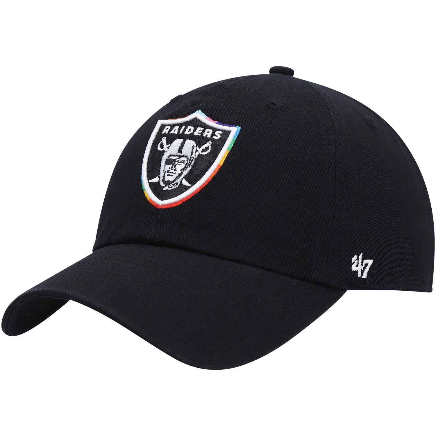 

Мужская черная регулируемая кепка Las Vegas Raiders Team Pride '47